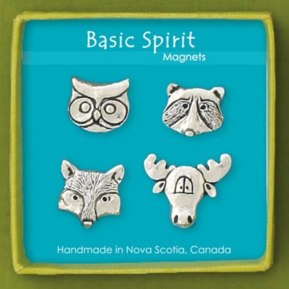 NEW! Basic Spirit Magnets Woodland Mini Magnet Set Silver